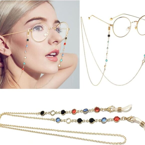 Glasses Strap Beaded Eyeglass Chains Eye Glass Holders Necklaces String Women Ey - Picture 2 of 7